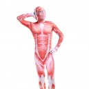 Attack on Titan Red Muscle Full Body Halloween Spandex Holiday Unisex Cosplay Zentai Suit