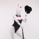 Supply Black and White Bunny Girl Full Body Spandex Holiday Unisex Cosplay Zentai Suit