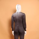 Black and White Halloween Bowtie Full Body Spandex Holiday Unisex Lycra Morph Zentai Suit