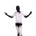 Supply Black and White Ink Full Body Halloween Spandex Holiday Unisex Cosplay Zentai Suit