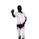 Black and White Ink Full Body Halloween Spandex Holiday Unisex Cosplay Zentai Suit