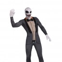 Gray Suit Skeleton Skull Halloween Lycra Full Body Zentai Tights Suit