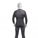Gray Suit Skeleton Skull Halloween Lycra Full Body Zentai Tights Suit