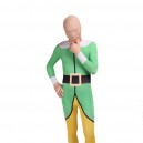 Green and Yellow Morph Suits Full Body Halloween Spandex Holiday Unisex Cosplay Zentai Suit