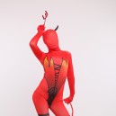 Halloween Red Elf Full Body Spandex Holiday Unisex Cosplay Zentai Suit