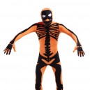 Supply Orange Skull Full Body Halloween Spandex Holiday Unisex Cosplay Zentai Suit