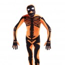 Orange Skull Full Body Halloween Spandex Holiday Unisex Cosplay Zentai Suit