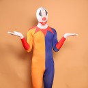 Supply Orange and Blue Clown Halloween Full Body Spandex Holiday Unisex Lycra Morph Zentai Suit