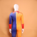 Orange and Blue Clown Halloween Full Body Spandex Holiday Unisex Lycra Morph Zentai Suit