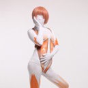 Supply Orange and White Halloween Full Body Spandex Holiday Unisex Cosplay Zentai Suit