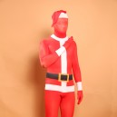 Supply Red Christmas Sata Clause Halloween Full Body Spandex Holiday Unisex Lycra Morph Zentai Suit