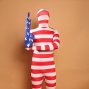 Usa National Flag Stripe Full Body Halloween Spandex Holiday Unisex Cosplay Zentai Suit