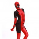 Supply 2016 Deadpool Costume Black and Red Spandex Deadpool Bodysuit