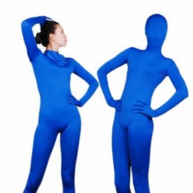 Blue Lycra Spandex Unisex Morph Zentai Suit