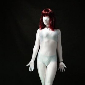 Cool Unicolor Fullbody Full Body White Lycra Spandex Unisex Morph Zentai Suit