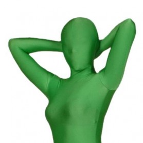 Ideal Unicolor Fullbody Full Body Green Lycra Spandex Morph Zentai Suit