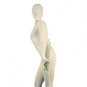 Top Unicolor Fullbody Full Body White Lycra Spandex Unisex Morph Zentai Suit
