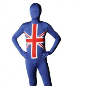 England Flag Pattern Unisex Lycra Morph Zentai Suit