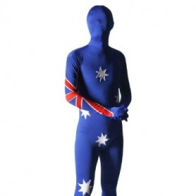 Pattern Of Australian Flag Lycra Spandex Unisex Morph Zentai Suit