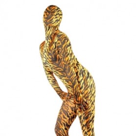 Sexy Tiger Pattern Lycra Spandex Female Morph Zentai Suit