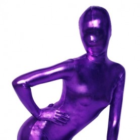 Purple Shiny Metallic Morph Zentai Suit