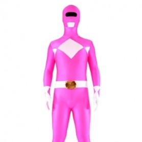 Rose And White Lycra Spandex Unisex Morph Zentai Suit