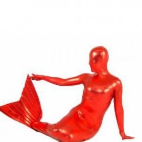 Top Red Shiny Metallic Unisex Morph Zentai Suit