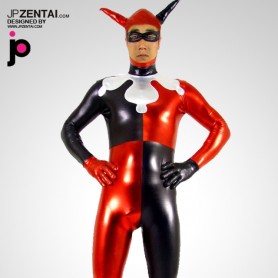 Harley Quinn Shiny Metallic Morph Zentai Suit
