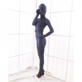 Elastic Stretch Denim Blue Jeans Fashion Morph Zentai Catsuit Tights