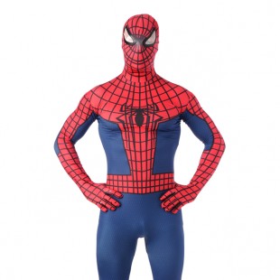 Black and Red Spiderman Super Hero Full Body Spandex Holiday Unisex Lycra Morph Zentai Suit