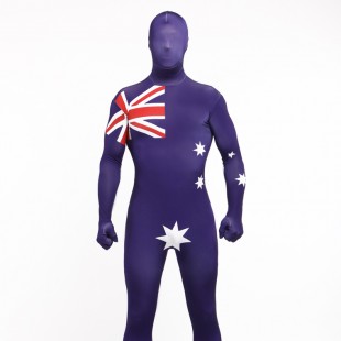 Australia National Flag Full Body Halloween Spandex Holiday Unisex Cosplay Zentai Suit