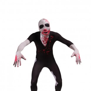 Black Blooding Full Body Halloween Spandex Holiday Unisex Cosplay Zentai Suit