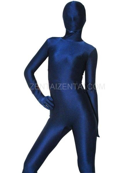 Deep Blue Lycra Spandex Unisex Morph Zentai Suit