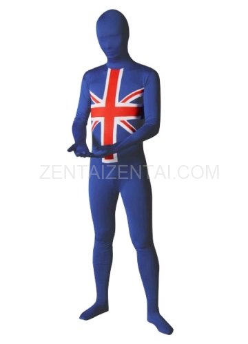 England Flag Pattern Unisex Lycra Morph Zentai Suit