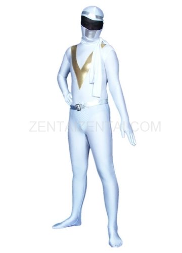 Lycra Shiny Metallic Super Hero Morph Zentai Suit