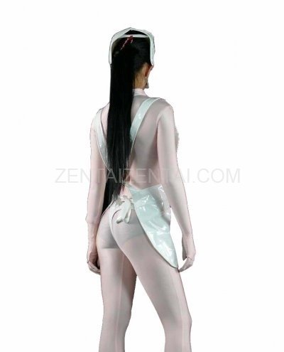 White Sexy Nurse PVC Apron