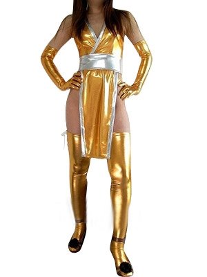 Superior Cool Gold Shiny Metallic Sexy Dress
