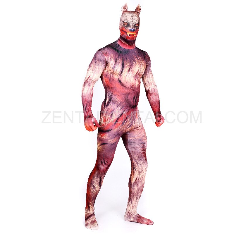 Werewolf Full Body Halloween Spandex Holiday Unisex Cosplay Zentai Suit